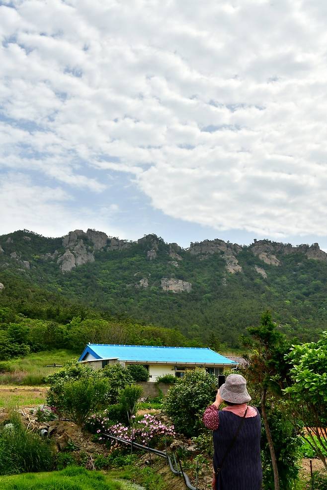 내촌마을에서 본 선왕산
