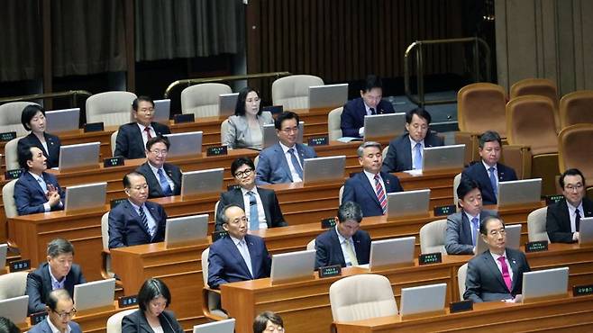 더불어민주당 이재명 대표가 19일 국회에서 교섭단체 대표연설을 하고 있다. 사진=서동일 기자