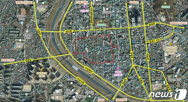 충북 청주시 남주·남문 소규모주택정비 관리지역.(청주시 제공).2023.6.21/뉴스1