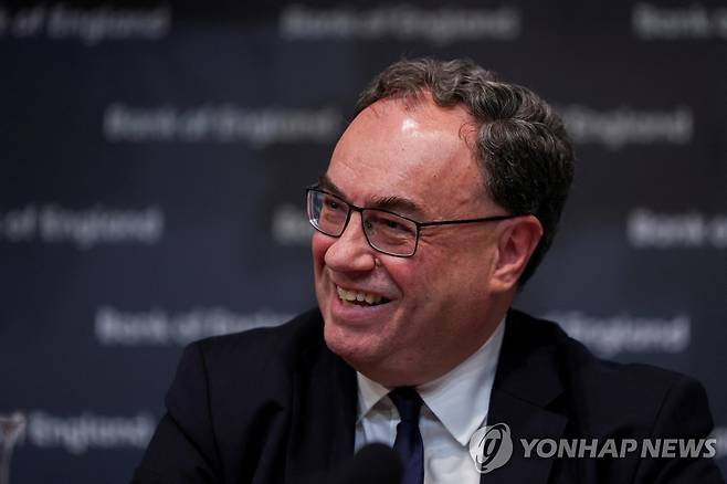 영국 중앙은행인 잉글랜드은행(BOE)의 앤드루 베일리 총재 [로이터 연합뉴스 자료사진. 재판매 및 DB 금지]