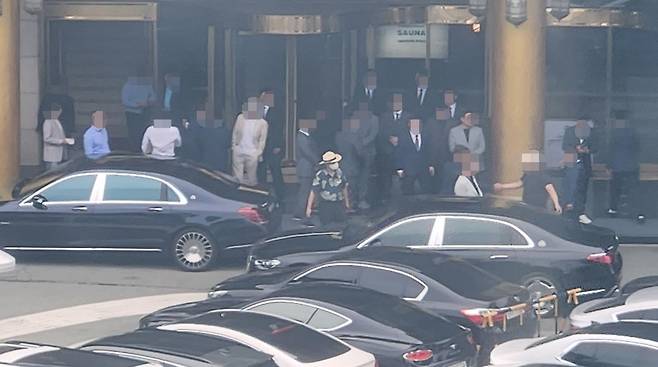 조폭 결혼식 참여한 하객들 [차근호 기자]