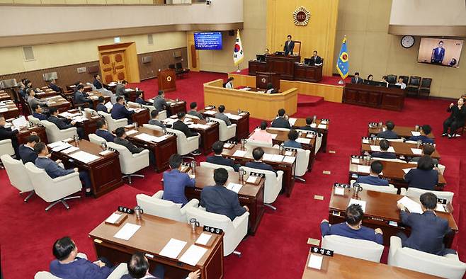 지난 8일 충북도의회 제409회 정례회 1차 본회의가 열렸다. 충북도의회 제공