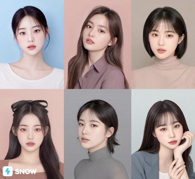 카메라 애플리케이션 스노우 AI 프로필 기능으로 만든 사진. 사진=스노우 갈무리