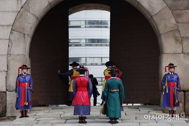 숭례문 파수의식.[이미지출처=아시아경제DB]