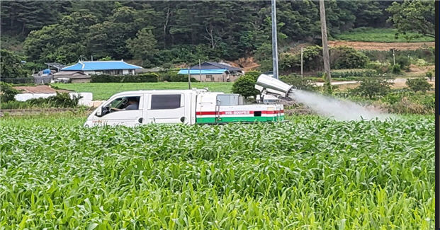 삼척시가 과수화상병 등 검역병해충에 대해 방제에 나서고 있다. 삼척시 제공 *재판매 및 DB 금지