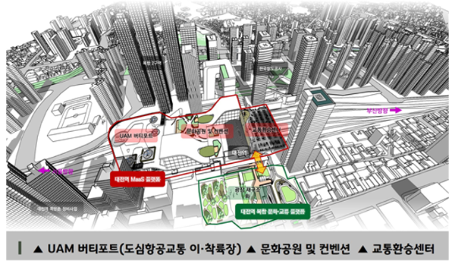 대전역 미래형 환승센터 구축 사업 구상안. 대전시 제공