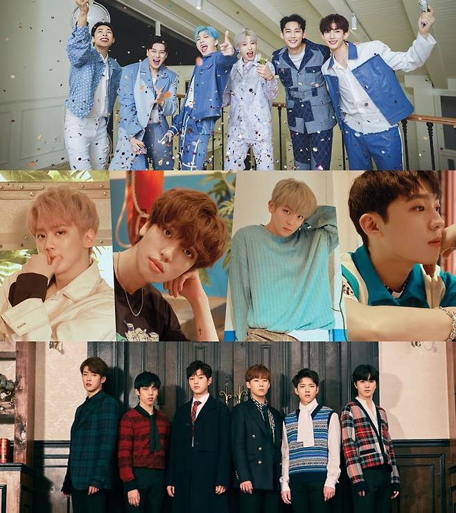 위부터 유키스, 틴탑, 인피니트 /사진제공(순서대로)=탱고뮤직, 티오피미디어, 울림엔터테인먼트