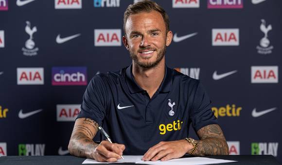 토트넘 홋스퍼에 입단한 제임스 매디슨. [사진=토트넘 홈페이지 캡처]