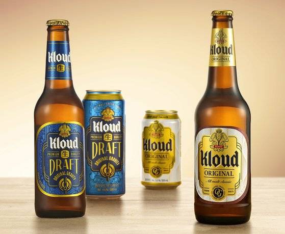 '물 타지 않은' 라거를 내세운 클라우드. 사진 롯데칠성음료.