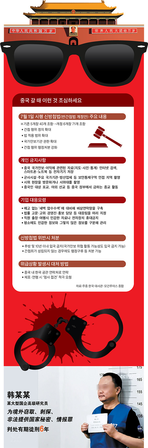 미국계 컨설팅 업체 캡비전에 국가기밀을 제공한 혐의로 기소돼 징역 6년형을 선고받은 연구원 한 모씨. [사진 중국 CC-TV 홈페이지], 그래픽=이정권 기자 gaga@joongang.co.kr