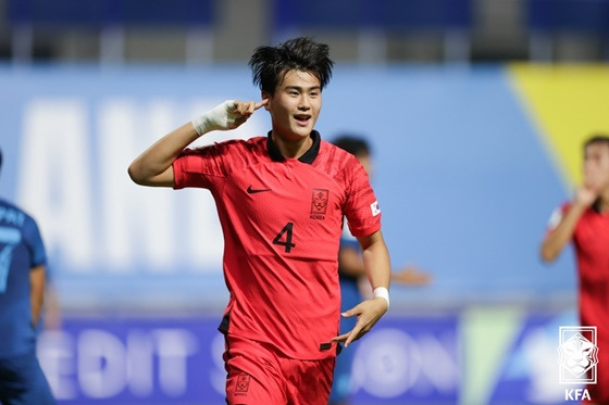 U-17 대표팀 수비수 강민우. /사진=대한축구협회 제공