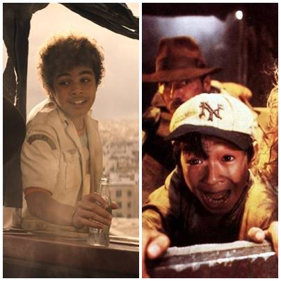 인디아나 존스의 조력자로 활약한 어린 조력자들. 2편에 출연한 키 호이 콴(왼쪽)과 이번 5편에 참여한