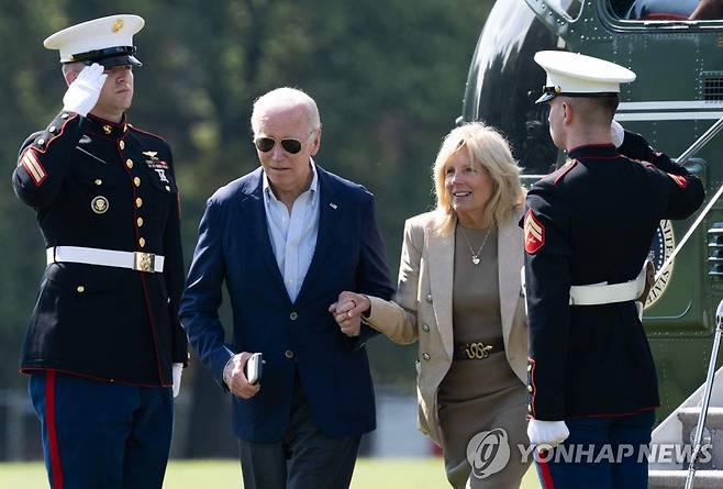 조 바이든 미국 대통령 부부 [워싱턴 AFP=연합뉴스. 재판매 및 DB 금지]