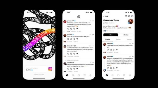 메타가 새로운 SNS ‘스레드’(Threads)를 5일(현지시간) 공개했다. 메타 제공.