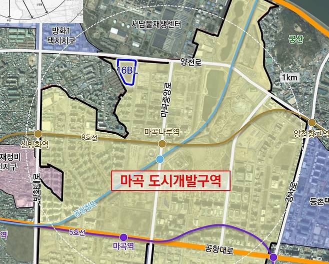 강서구 마곡동 753번지 일대 위치도/사진제공=서울시