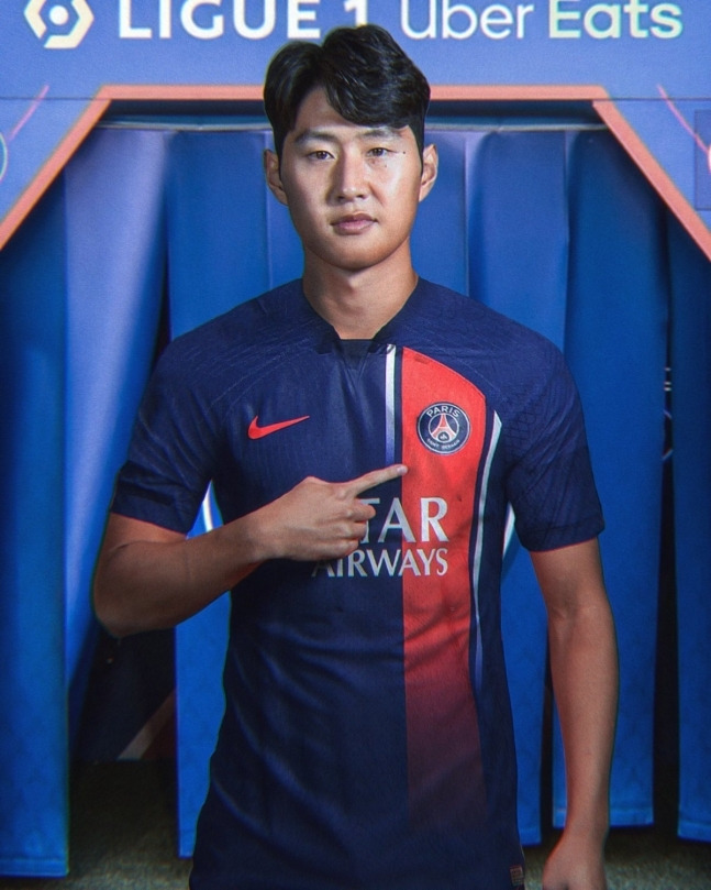 PSG 유니폼을 입은 이강인의 합성 사진. 파브리치오 로마노 트위터