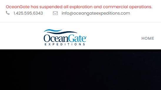 잠수정 운영사 "모든 탐사 중단" [오션게이트 홈페이지. 재판매 및 DB 금지]