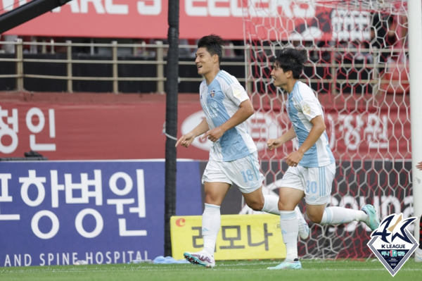 주민규가 득점 후 기뻐하는 모습.(사진=프로축구연맹)