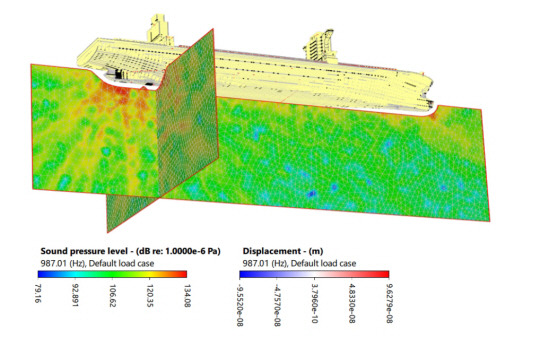 삼성중공업의 수중 방사소음 해석 프로그램 화면. 삼성중공업 제공