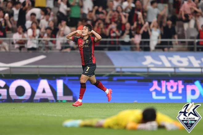 나상호가 두 골을 터뜨린 FC서울이 수원FC를 대파했다. 사진=한국프로축구연맹