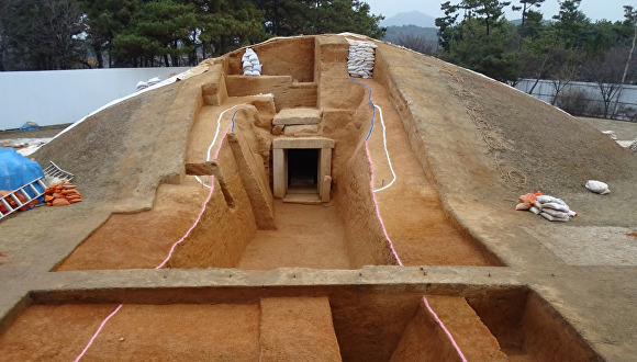 익산 쌍릉의 발굴 장면. [사진=익산시 ]