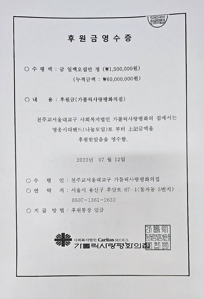 임영웅 팬클럽 영웅시대 밴드(나눔모임) 54번째 쪽방촌 도시락 봉사..누적 6000만원 후원