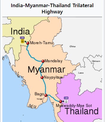 인도-미얀마-태국간 고속도로  [위키피디아 캡처]