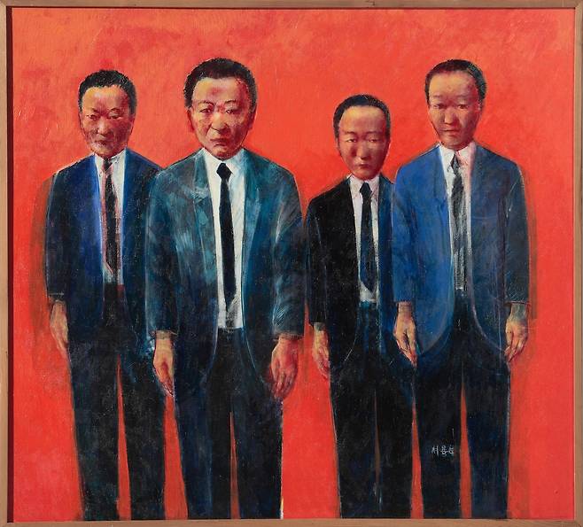 서용선, '정치인', 1984, 1986, 캔버스에 유채, 90×100cm.[아트선재센터 제공. 재판매 및 DB 금지]