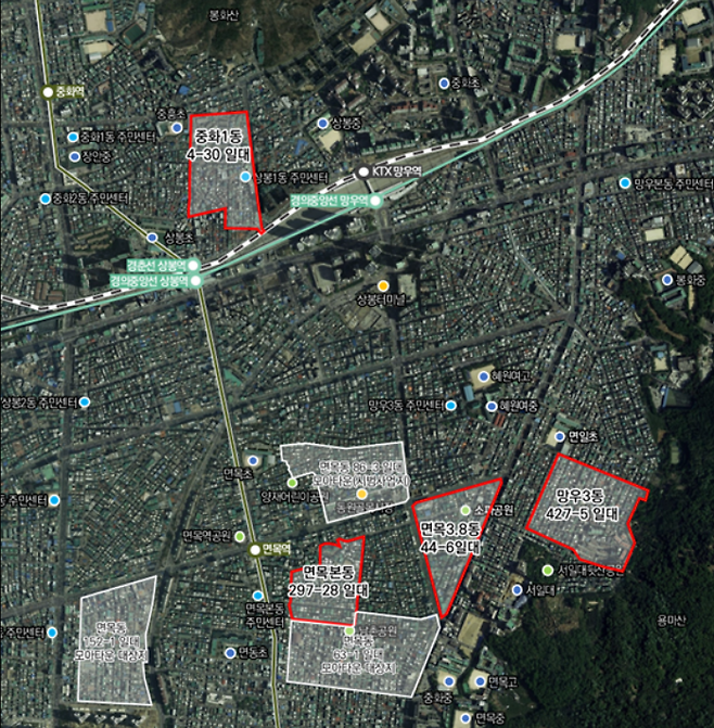 모아타운으로 지정된 서울 중랑구 중화1동 4-30 일대