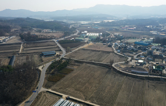 SK하이닉스 용인 반도체 클러스터가 들어서는 경기 용인시 처인구 원삼면 일대 부지. [사진=뉴시스]