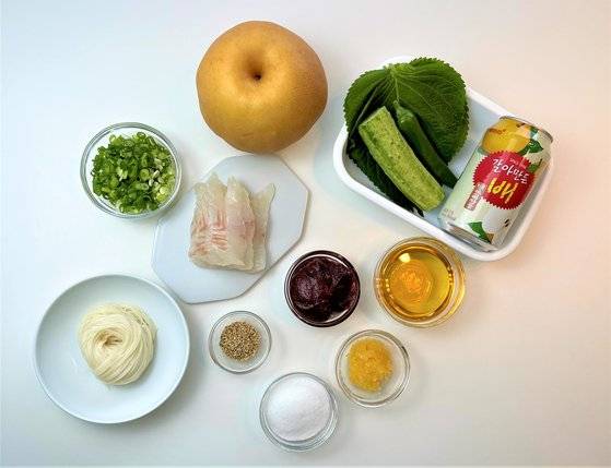 물회용 재료. 사진 이정웅