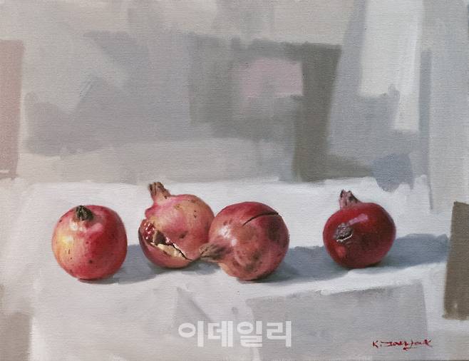 김재학 ‘석류’(2023), 캔버스에 오일, 41×32㎝(사진=선화랑)