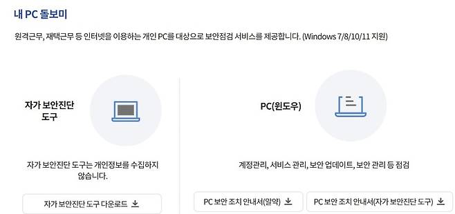 [내 PC·모바일 돌보미 (사진=KISA)]