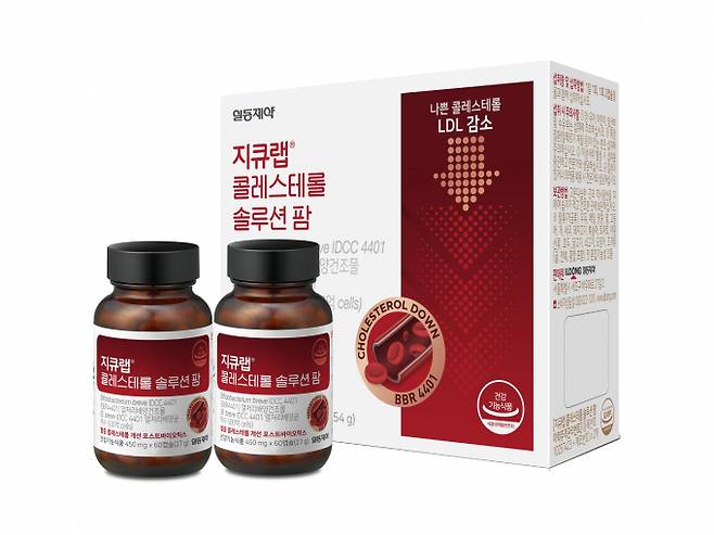 일동제약이 개별인정형 기능성 원료를 함유한 약국 유통용 지큐랩 콜레스테롤 솔루션 팜을 출시한다. /사진=일동제약