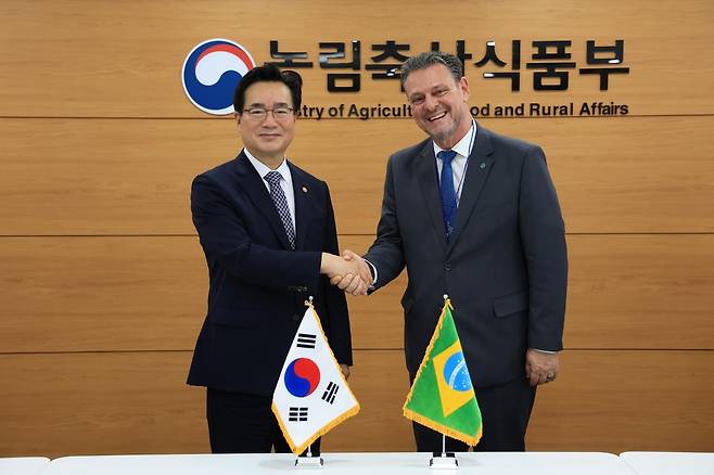 농식품부 장관, 브라질 농축산부 장관과 면담 [농림축산식품부 제공. 재판매 및 DB금지]