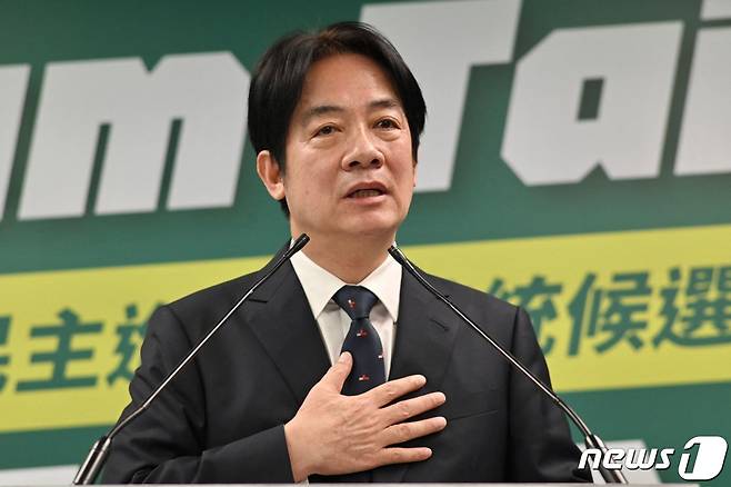 12일(현지시간) 대만의 집권 민진당이 내년 대선에서 차이 총통의 뒤를 이을 인물로 라이칭더(63) 부총통 겸 민진당 주석을 지명했다. ⓒ AFP=뉴스1 ⓒ News1 정윤영 기자