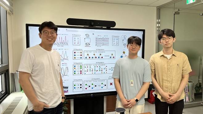 (왼쪽부터) 이번 연구에 참여한 김재경 IBS 수리 및 계산 과학 연구단 의생명 수학 그룹 CI, 박세호·하석민 KAIST 학부생.