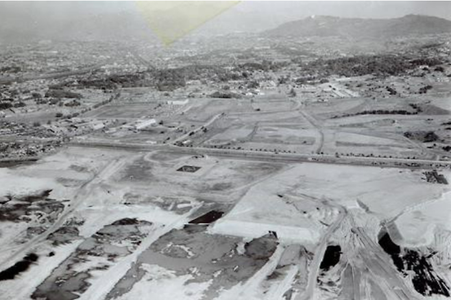 1963년 용산 미군기지와 이촌동 일대 모습. 서울시 제공