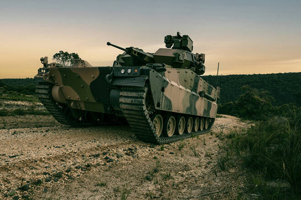 Hanwha Aerospace Co.’s infantry fighting vehicle, Redback. [Courtesy of Hanwha Aerospace]