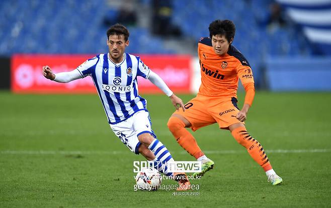 ▲ 다비드 실바(왼쪽)와 이강인