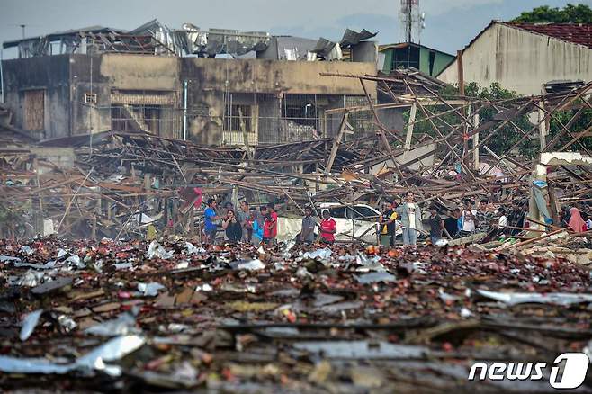 태국 폭죽공장 화재 현장ⓒ AFP=뉴스1