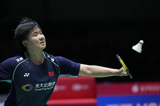 ▲ 허빙자오가 2023 BWF 일본오픈 여자 단식 결승전에서 경기를 펼치고 있다. ⓒ연합뉴스/AFP