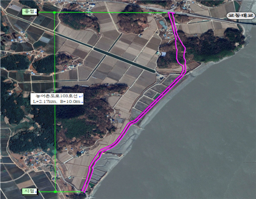 인천광역시 강화군 월선포~상용 해안도로 개설 공사 위치도. [사진=강화군]