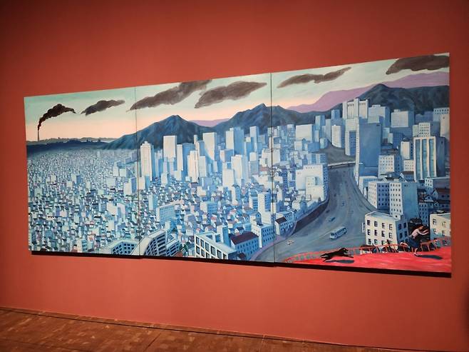서울시립미술관에서 열리고 있는 '80 도시현실'의 작품 /사진=김지현 기자