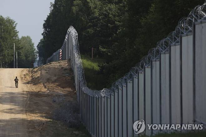 폴란드-벨라루스 국경 [AP 연합뉴스 자료사진. 재판매 및 DB 금지]