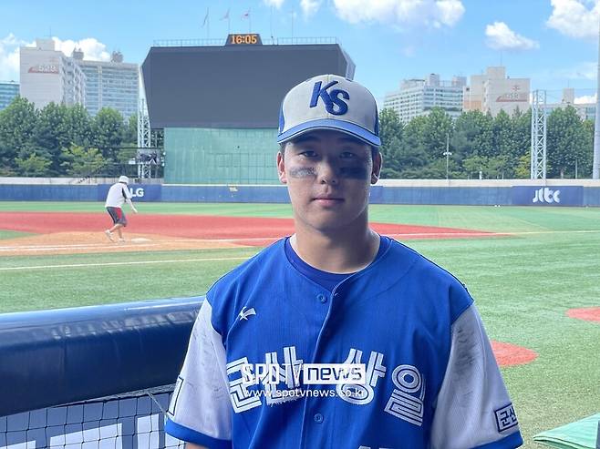 ▲군산 상일고 투수 정민성. ⓒ목동, 최민우 기자