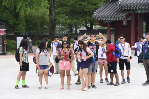 9일 전북 남원에서 세계 잼버리 대회에 참가한 외국인 대원들의 현장 체험 행사가 진행됐다. 남원시 제공