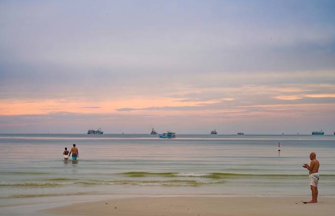 '프리미어 레지던스 푸꾸옥 에메랄드 베이 리조트' 프라이빗 해변. [사진/백승렬 기자]