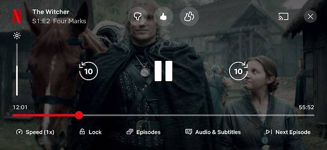 넷플릭스가 시청 중 콘텐츠를 바로 평가할 수 있는 기능을 도입했다고 10일 밝혔다./ 넷플릭스 제공