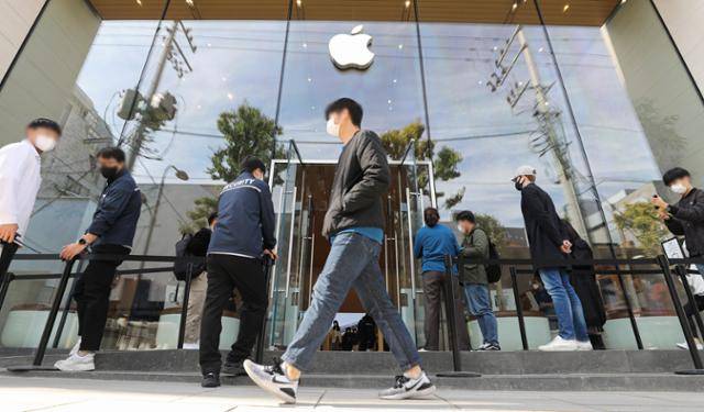 서울 강남구 애플스토어 가로수길점 모습. 뉴시스